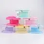 Keymay Stock No MOQ Handle Organizer Transparent Personal DIY Letters Patches Beach Large Capacity PVC Makeup Travel Bag