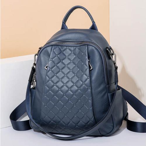 2023 New Hot Selling Factory Quality Genuine Leather Ladies College Bags Fashion Outdoor Casual Sports Mini Women Backpack