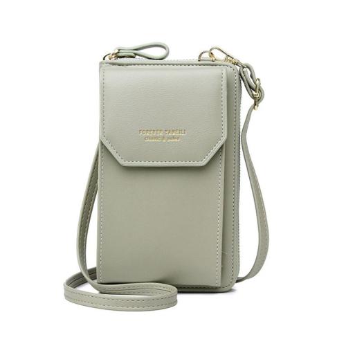 XL118 Imported Long Soft Leather Mini Women's Mobile Phone Bag Korean Shoulder Bag Zip Money Clip Crossbody Bag