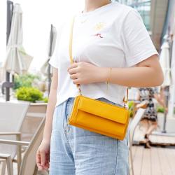 Low MOQ Fashion Touch Screen Bosos Sac A Main Femme Mobile Phone Bag Zipper Leather Wallet Mini Purse For Women
