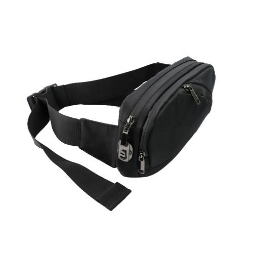 Odorless Lockable Waist Pack No Smell Fanny Pack with Carbon Lined Hide Smelly Pouch in Black