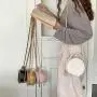Wholesale Korean Design Gentle Messenger Bag Summer Cute Handbag Double Open Zipper PU Leather Chain Wallet Girls