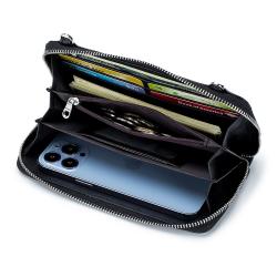 Fashion leather cross body phone bag touch screen phone crossbody bags women leather cell phone bag