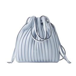 2024 Custom Wrinkle Drawstring Crossbody Bag Fashion Vegan Leather Cross Body Bucket Bags