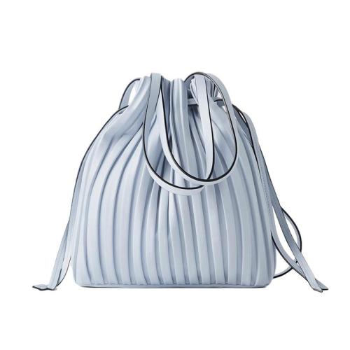 2024 Custom Wrinkle Drawstring Crossbody Bag Fashion Vegan Leather Cross Body Bucket Bags