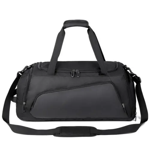 ZF077 Custom Logo Gym Bag Wet and Dry Separation Sports Bag Independent Shoe Compartment Oxford Cloth Waterproof Travel Bag