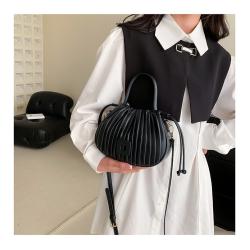 Pleated Women Fashion Handbags Bucket Type Designer Handbag Wholesale 2023 New Shoulder Bag Women CY030