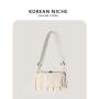 Low Price PU Material Soft Drawstring Closure Shoulder Handbag Shopping Tote Bag With Design Shopping Bags Women Shoulder
