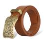 Wholesale vegetable tanned leather belt genuine leather men belt pin buckle belt for men not included buckle