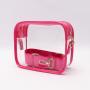 New Products Bright Color Transparent Travel Standup Pouch PVC Cosmetic Bag With Zipper Custom Sling PVC Bag