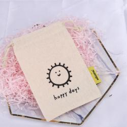 Custom Logo Printed Organic Cotton Muslin Candle Soap Packaging Bag Eco Thick Cotton Gift Drawstring Dust Pouch