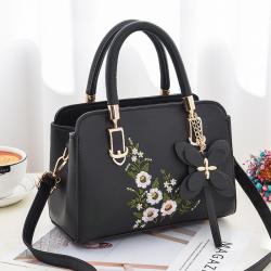 2024 Women's Fashionable Embroidered Ladies Handbag Portable Single Strap Messenger Bag for Foreign Trade