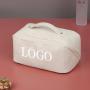 travel storage large capacity wide-open makeup bag pouch waterproof pu leather customized toiletry cosmetic bags for women