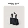 French Romantic Design Leather Women's Handbag Adjustable Shoulder Strap PU Leather Crossbody Bag Daily Fashion Tote Bag