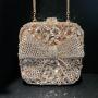 New bow gift box with diamond inlaid small square bag evening bag