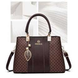 ZR717 Woman Bag Handbag Retro Lattice PU Fashion Female Zipper Portable Big Shoulder Bag Girl Versatile Tote Bag Shopping Party