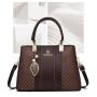 ZR717 Woman Bag Handbag Retro Lattice PU Fashion Female Zipper Portable Big Shoulder Bag Girl Versatile Tote Bag Shopping Party