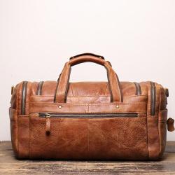 XL312 Genuine Leather Durable Duffle Bag Casual Large Capacity Travel Bag Lightweight Anti Water Handbag Customized Logo