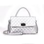 2023 new solid color high-grade women's bag Lingge lock chain small square Bag Fashion Pu Single Shoulder Messenger Bag
