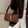 Custom Factory Luxury Fashion Plain Vegan Leather Womens Shoulder Bags With Premium Lock Chic Private Label Ladies Hobo Bags