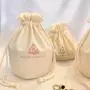 Eco-friendly Round Bottom Cotton Linen Candle Pouch Drawstring Gift Candle Wine Packaging Dust Recycle Muslin Cotton Bag