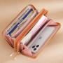 Women's Long Double Zipper Large Capacity Handheld Wallet