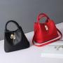 Solid Color Ladies Designer Bucket Bag Hasp Fashion Top Handle Satchel Bags Soft PU Leather Shoulder Purse 2 Sets with Pouch