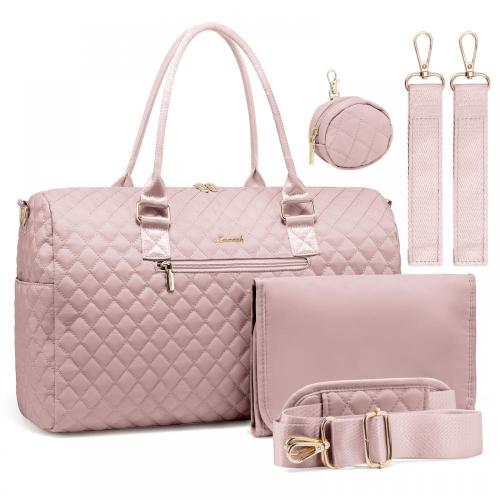 LOVEVOOK 5 in1 Diaper Tote Travel Bags 5pcs High Quality Mommy Weekender Duffel Bags Ladies Overnight Bag For Women