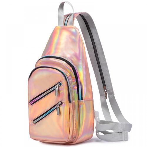 LOVEVOOK Custom Holographic Sling Bag Women Laser Reflective Sling Backpack Small Crossbody Bag Shoulder&Chest Daypack Unisex