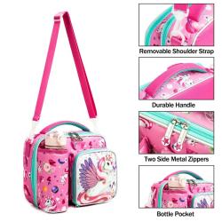 china wholesale cooler bag insulated lunch New Arrival Kids Lunch Bag Bottle Holder Compartment