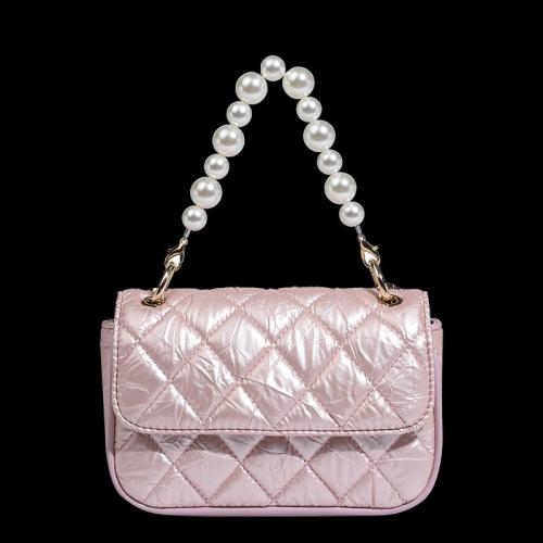 Wholesale custom 2024 luxury new pearl chain Puffer Bag rhombus Quilted Crossbody Body Bag Purse Sling Purse for women