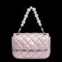 Wholesale custom 2024 luxury new pearl chain Puffer Bag rhombus Quilted Crossbody Body Bag Purse Sling Purse for women