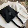 Bag Woman New Zipper Smile Instagram Simple Single Shoulder Canvas Large Capacity Korean Version Of Leisure Student Schoolbag