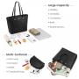 LOVEVOOK Quality Custom logo Stylish Office laptop Bag with Clutch Purses and Handbags Waterproof Woven Leather bag for Women