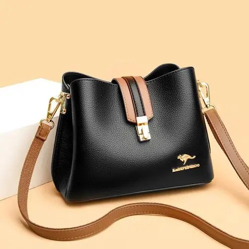 Ladies Quality Pu Leather Shoulder Bags for Women Luxury Messenger Bags for Women Designer Fashion Large Capacity Bucket Bag