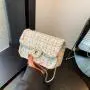 Woven fashionable small fragrant style bag, spring and summer woolen chain new style of the year, shoulder crossbody handbag