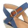 Sandalias Verano Mujer Fashion Ladies Platform Mid Heels Espadrilles Peep Toe Denim Straw Woven Wedge Heel Sandals For Women