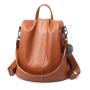 2022 Fashion latest designers business bags black leather sport bags laptop school backpack with hairball