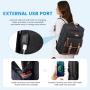 LOVEVOOK Brand Designer Laptop Backpack Purse for Women Men 15.6 Inch Computer Work Bag with USB Fashion College School Bookbag