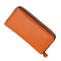Comfortable genuine leather long wallet with rfid card holder protection classic pebble leather women purse