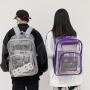 Heavy Duty Customized Transparent School Bookbag Summer Casual Clear PVC Backpack Bags