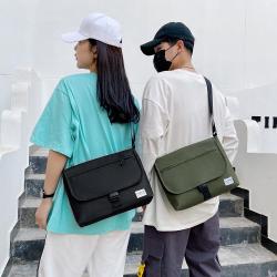 HR062 Fashion Boys And Girls Simple Backpack Nylon Solid Color Casual Students Durable Bag Shoulder Crossbody Duffel Travel Bag