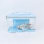 Custom Chenille Patch Cosmetic Bag Large Capacity Travel Clear PVC Makeup Women Skin Care Bag