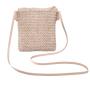 Summer European and American fashion mini mobile phone crossbody bag solid color straw woven women's bag