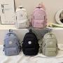 Gelory High Quality Simple School Teen Casual School Bag Large Capacity Multifonction Campus Student Backpack