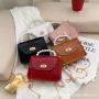 Pearl crocodile pattern handbag for women small square bags ladies hand bags 2024 female wholesale shoulder bag