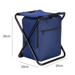Customized Logo Outdoor Travel Storage Camping Folding Fish Beach Seat Backpack Cooler Bag with Chair