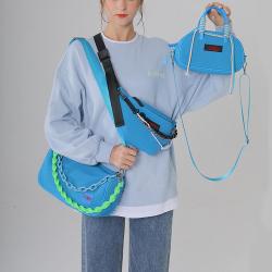 2024 Custom Logo Nylon Fanny Pack Waist Bag For Women Fashion With Two Chains