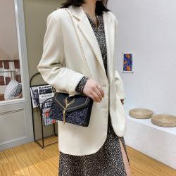 New Fashion Trendy Tassel Handbags Luxury Pu Leather Cross-body Bag Women Magnetic Button Handbags