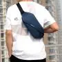 New Men's Waist Pack Outdoor Running Mobile Bag Multi functional Large Capacity Chest Bag Casual One Shoulder Crossbody Bag